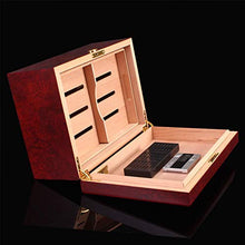 WAWAYU Portasigari, Red Rose Superficie Opaca Legno di Cedro Cigar Humidor Creativo casa Cigar Box di stoccaggio