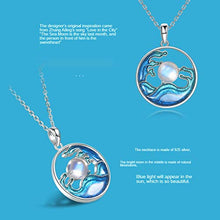 Baoxiaohed Collana in Argento Sterling, Collana 925 Sterling Argento Cinese Creativo Moonstone Zircon Collana, Utilizzata Come Festa della Mamma, Festa, Compleanno, Regalo di Anniversario