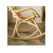 XinQing-Sedia a Dondolo Sedia a Dondolo a Dondolo in Rattan Sedia reclinabile Sedia Lazy Divano Sedia, Nordic, Adatto per Balcone Soggiorno Giardino