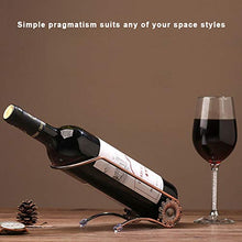 Almabner - Portabottiglie da vino autoportante, elegante in ferro battuto, supporto decorativo per bottiglie di vino rosso, per casa, ristorante e cena, tavolo