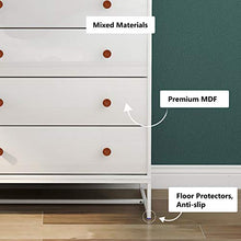 DADEA comodino bianco con 4 cassetti, cassettiera laterale moderna con ampio spazio di archiviazione, organizer funzionale con base in metallo per la casa, bianco puro