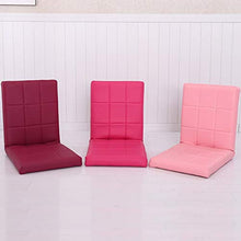 SMC Sedia del sofà del Computer del Letto della Sedia della Finestra di Piegatura della Singola del sofà della Sedia di Cuoio Molle (Color : Rose Red)