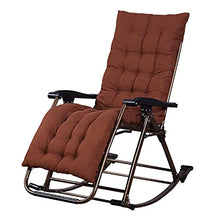 Sywlwxkq Sedia a Dondolo da Ufficio con Balcone Sedia a Dondolo Marrone da Giardino per Esterni per Adulti Relax Comfort | Sedia Sdraio Pieghevole Sdraio Sdraio reclinabile con Cuscini per