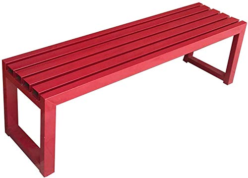 YZ-YUAN Panchina da Giardino panchina da Parco a 3 posti panchina da terrazza da Giardino, sedie da Veranda Resistenti alle intemperie Senza Schienale, sedie a Sdraio da Balcone, Struttura in Legno