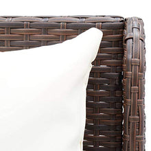 FAMIROSA Divani Angolari da Giardino 2 pz in Polyrattan Marrone