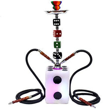 GSYH Lega di Alluminio Hookah Set, Il Tubo della Sigaretta 50cm Shisha Resina con Luce per Partito Family Dining,Nero
