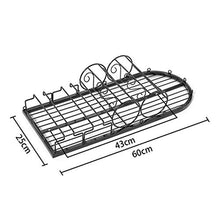 AT Wine Rack Pendenti Montata Cremaglie, Hanging Europeo Vetro Iron & Wine Rack Amp; Mensola Del Supporto Calice per la Cucina/Bar/Ristorante/Schwarz / 60 * 25cm