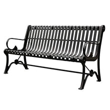 GaoF Mobili da Giardino Terrazza Giardino Panchina Portico, Panchina da Giardino in ghisa di Alluminio con Schienale e corrimano, Utilizzata per Cortile e Prato Sedili di Riposo per 2-3