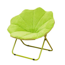 RENJUN- Sedia Pieghevole Moon con Schienale Comoda Poltrona Telaio in Acciaio Ideale for Dormitorio Balcone Interno Ed Esterno Verde 77 × 84 × 52 Cm