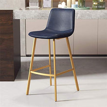 GYPPG Home Dcor Mobili - Sgabelli Bar bancone - Seggiolone Cucina per la Colazione - Sedile Pub in Ecopelle - Blu