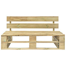 FAMIROSA Panca da Giardino con Pallet in Legno-4694