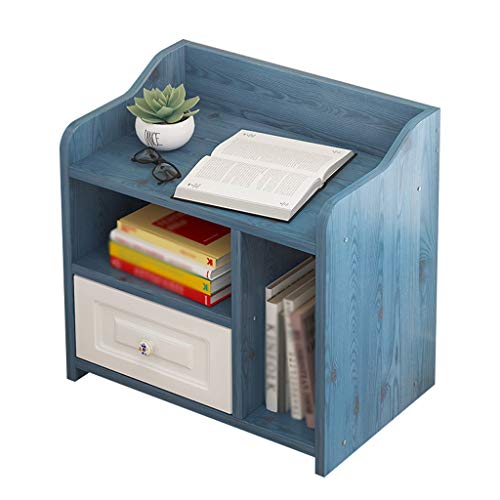 Comodini Decorazione Legno Tabella delle Famiglie Addensare Assemblea Soggiorno Camera Bagno Locker di pompaggio Corridoio Studio Multifunzione 45X30X46cm MUMUJIN (Color : Blue)