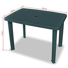 Ipae-Progarden S.P.A. 78008 Tavolo Rettangolare 101 x 68 x 72 cm Faretto Verde, Resina