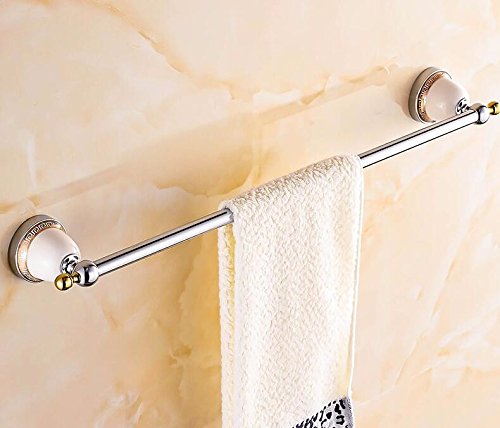 Portasciugamani da bagno a parete semplice portasciugamani singolo argento 63 * 9 cm
