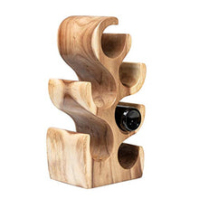 Rikmani Portabottiglie per Vino alla Moda - Portabottiglie in Legno Deco - Fatto a Mano Creativo - Portabottiglie per Vino (S-Luminosa)