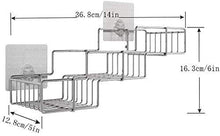 ZLININ Y-longhair mensola da bagno argento trapezoidale mensola da bagno, ventosa, senza foratura, in acciaio inox, per bagno, da appendere alla parete