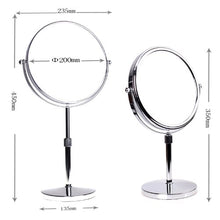 HIMRY Ingranditori 10X Specchi da Trucco, Regolabile in Altezza, Doppia Faccia, con Piedistallo, 8 Pollici Specchio Bagno da Tavolo, Specchio Rasatura, Specchio Cosmetico, Cromato, KXD3114-10x