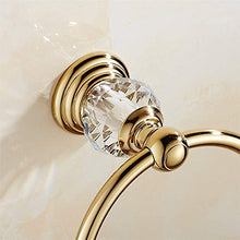 Ghelf Asciugamano da bagno in acciaio inox stile europeo Asciugamano Asciugamano Asciugamano in lega di zinco Accessori per il bagno e Base di cristallo Decorazione di lusso Gold Lucido Giacca Asciuga