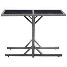 vidaXL Tavolo da Giardino Tavolino da Esterni Mobili da Giardino Arredo da Esterni Arredamento per Patio Marrone 110x53x72 cm in Vetro e Polyrattan