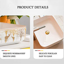 Lavabi- Lavabo in Ceramica Bagno per la casa Lavabo Art Basin personalità Creativa Europea sopra Il lavabo (Colore : A, Dimensioni : 390 * 390 * 135)
