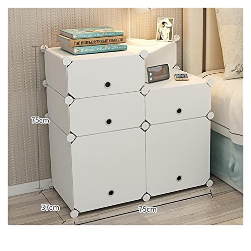 Rowe Semplice Multifunzionale Comodino Camera Gabinetto Governo di immagazzinaggio Storage Rack Pieghevole cassetto Armadio di immagazzinaggio 37 * 39 * 57 Centimetri (Color : Version N)