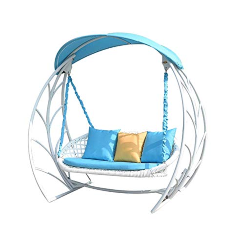 DGHJK Altalene da Portico con Supporto, Princess Swing Bed Mobili da Giardino Altalena da Portico Amache da stupore Pigro Panca Altalena Adatta per Patio, Giardino, Bordo Piscina, Balcone