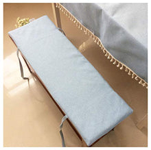 DDLIUKANG Cuscino per Panca da Esterno,Morbido Cuscino da Giardino,Cuscino Lussuoso per panchina da Giardino Cuscino per Panca da Giardino per Esterno-Blu Chiaro 120×35×2cm(47×14×0.8in)