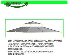 fregaren.de - Tetto di ricambio per gazebo 330 cm x 330 cm, sabbia anticata, impermeabile, materiale: Panama PCV Soft 370 g/m², extra forte, modello 10 (beige)
