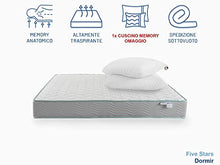Dormir- Kit Materasso Singolo, Memory Foam, 80x190 cm, h20 cm, Eco Soft Memory, ergonomico, Comfort Accogliente, sottovuoto, Materasso Memory, 1 guanciale Memory in Regalo