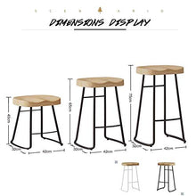 HLWJXS Sedia Sgabelli da Bar Sgabello da Bar con Altezza Del Bancone da Pub, Sedia da Cucina in Legno Stile Moderno con Base in Metallo per Ristorante Bar Cafe,Bianca,45 cm