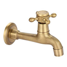 Zerodis G1/2 Rubinetto in Ottone Montaggio a Parete Solido d'Epoca Singolo Rubinetto dell'Acqua Fredda Miscelatore Rubinetto Monocomando con Pad Tenuta per Lavandino Cucina Bagno Lavabo Mop Pool