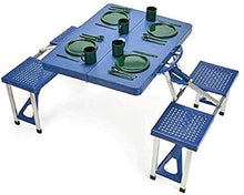 CASTOR Tavolo da Picnic all'aperto Tavolo da Picnic Pieghevole da Tavolo Pieghevole con 4 posti BBQ Party Table