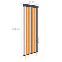 Tidyard Tenda a Rullo per Esterno Avvolgibile,Tenda da Sole Avvolgibile,Tenda da Sole per Esterno,Tenda da Sole per Gazebo e Pergolato 60 x 250 cm