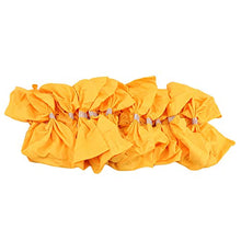 MOONRING 10PCS Chair Back Bos Ribbon, Bowknot Elastic Chair Bands Decorazioni per la cena di nozze,Giallo