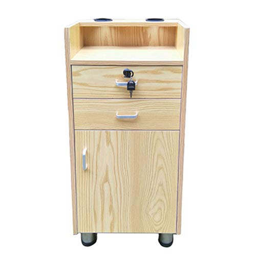 Zzmop Armadio da Barbiere Prodotti per Capelli Vetrina, Armadietto in Legno retrò, con 2 cassetti, Mobile Verticale (Dimensioni: 38 * 28 * 80 cm)