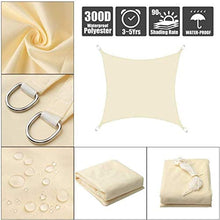 Zhao, tenda parasole per balcone, terrazza, giardino, campeggio, protezione UV, in poliestere PES, colore grigio, 4 x 4 m (colore: bianco, dimensioni: 3 x 6 m)