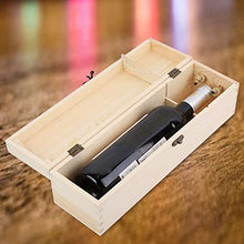 Caredy Scatola per Vino Rosso, Scatola per imballaggio in Legno per Bottiglia Singola Scatole per Regalo, Regalo per Amico, Cerimonia di Anniversario di Famiglia