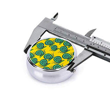 Contenitore rotondo per pillole con lumaca verde Guy in Sun a 3 scomparti, in metallo, per medicina e vitamine, per viaggi all'aperto