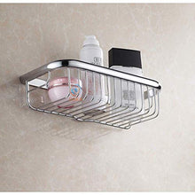 ZLININ Y-longhair Mensola da bagno montata a parete in ottone robusto design cromato doccia mensola porta shampoo cestino/mensola da bagno