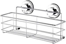 Portasciugamani, mensola del Bagno in Acciaio Inox Ventosa mensola del Bagno Non Perforata Argento Quadrato Bagno Cesto portaoggetti Rack, Cucina Appendiabiti a Parete Uso Domestico
