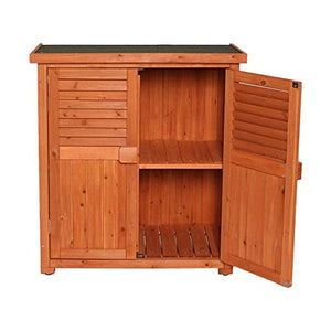 Outdoor Storage Box Outdoor in legno Armadio di immagazzinaggio Balcone Tool Box Garden Storage Box Sundries Cabinet anticorrosione per Indoor bagagli Attività: ( Color : Wood , Size : 90x46.5x100cm )
