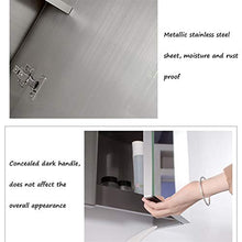 Armadietti a specchio Da Bagno in Acciaio Inossidabile Specchio da Bagno A Parete con Ripiano Bagno (Color : Silver, Size : 60 * 60 * 13cm)