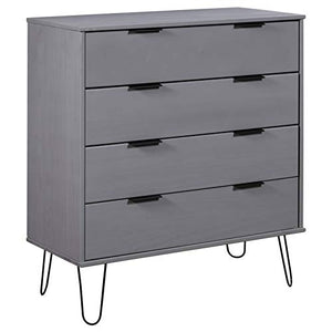 Tidyard Cassettiera con 4 Cassetti,Cassettiera Armadio Mobiletto per Camera da Letto,Soggiorno,Corridoio,76,5x39,5x90,3 cm/45x39,5x90,3 cm-Disponibile in Tanti Colori Diversi