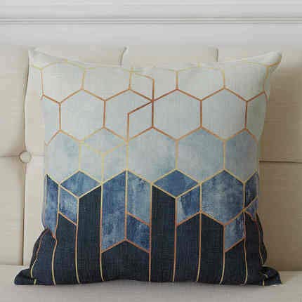 XMZFQ Fodere per Cuscini Decorativi da 18 x 18 Pollici, Design a Stampa su Un Lato, Set di 2 Fodere per Cuscino per Esterno per Interni in Lino di Cotone con Cerniera Invisibile,F