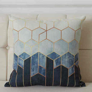 XMZFQ Fodere per Cuscini Decorativi da 18 x 18 Pollici, Design a Stampa su Un Lato, Set di 2 Fodere per Cuscino per Esterno per Interni in Lino di Cotone con Cerniera Invisibile,F
