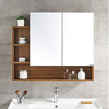Sink armadietto dei medicinali Mobile a Specchio Mobile da Bagno a Parete Box Specchio Impermeabile Specchio con mensola (Color : Bianca, Size : 80 * 13.5 * 75cm)