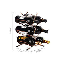 LHQ-HQ Wine Rack, 3 Strati impilabile Wine Rack - Classic Wine Rack - Adatto for Bar, armadi, dispensa, ECC - 6 Bottiglie, Metal
