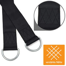 AMANKA Kit per Appendere Sedia sospesa 150Kg ad Albero 1x Cinghia 300x5cm Nero