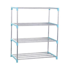 XWZH Cabinet Scarpe da Polvere Scaffali di stoccaggio di Scarpe da Scarpe da 4 Livelli Tenere Fino a 10 Paia di Scarpe 45,5 x 26 x 55 cm (w x d x h) (Color : Blue)