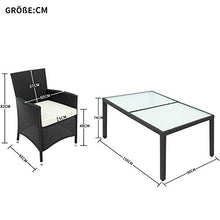 WYLZLIY-Home Set Mobili da Giardino Set Mobili da Esterno Seduta A Sedere in Rattan di Alta qualità Set da Giardino per Giardino Cattan Sedia Mobili da Giardino All'aperto con Tavolo 6 Sedie